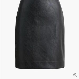 J. Crew Black Faux Leather Pencil Skirt